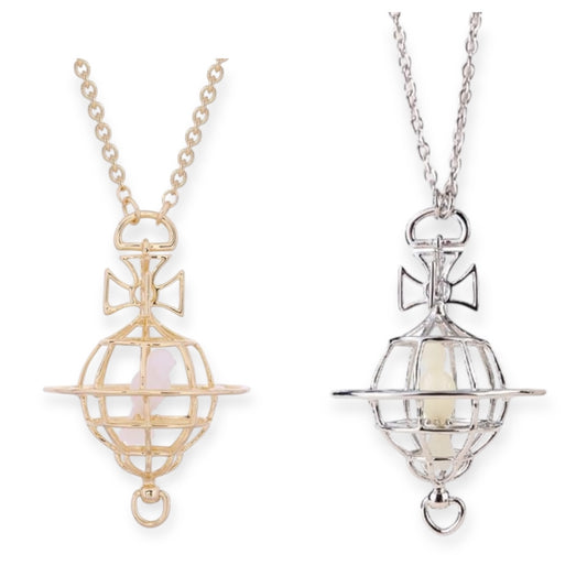 Caged Bird Necklace Gold & Silver (2 colors)