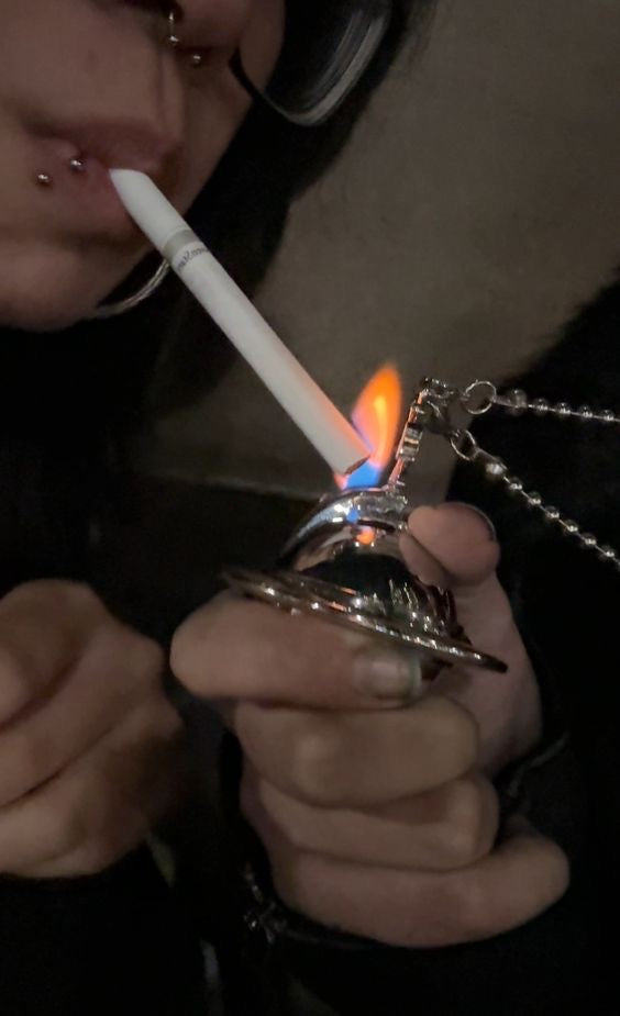 Shins Lighter Orb Necklace Gold & Silver