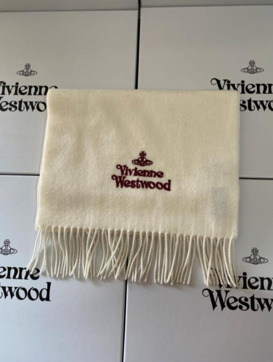 Cream & Burgundy Orb Scarf