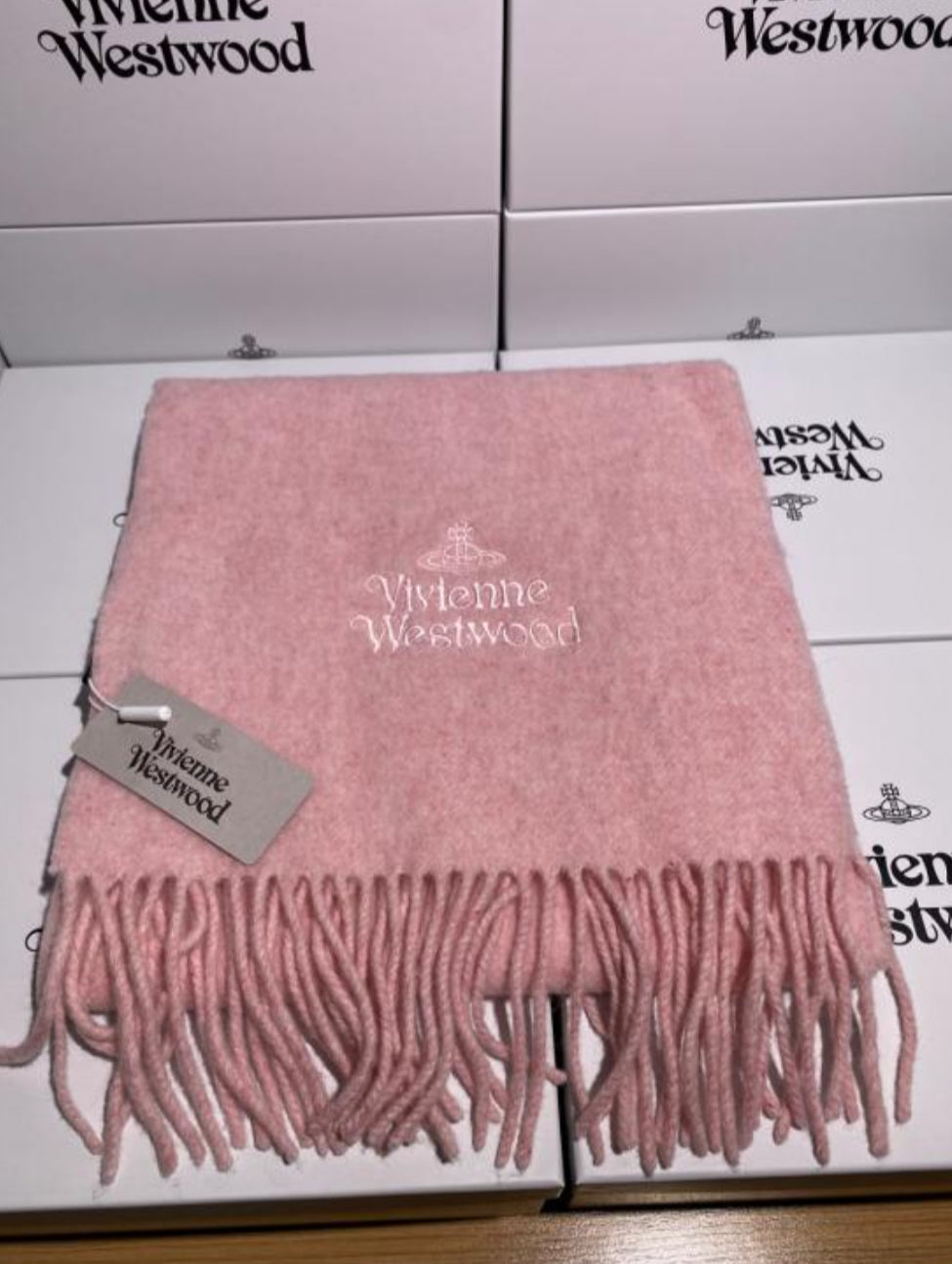 Light Baby Pink Orb Scarf