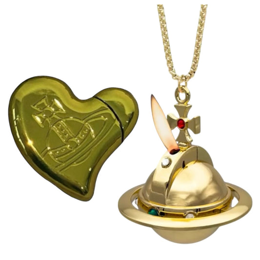 Gold Shins Orb Lighter & Heart Orb Lighter Combo Bundle