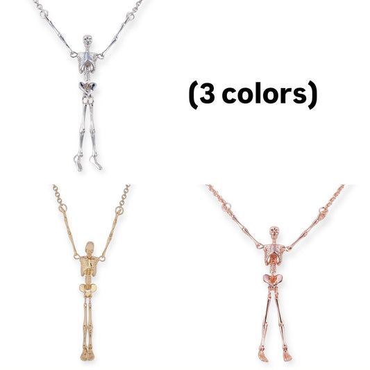 Skeleton Body Pendant Necklace (3 Colors)