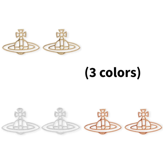 Outline Orb 2D Pendant Staple Colors Earrings (3 Colors)