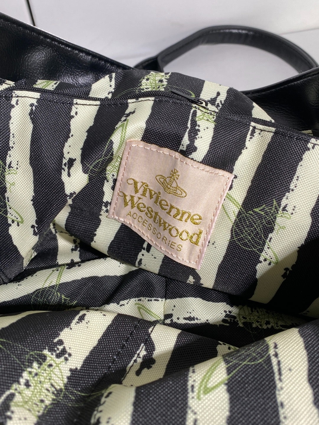 Cream and Black Orb Engraved Design Messenger Tote Hand Bag