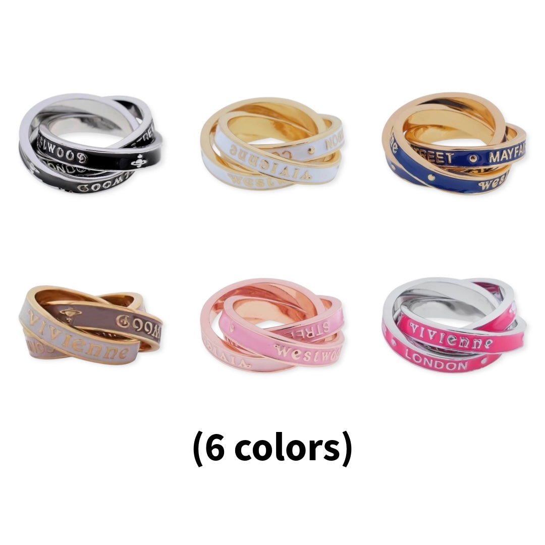 Triple Layer Wrap Wrapped Around Eternity Forever Ring (6 colors)