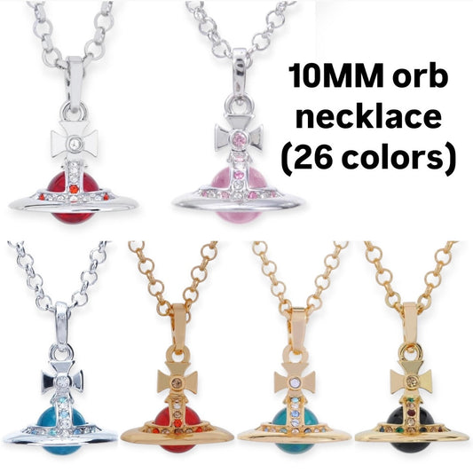 10MM Small Orb Pendant Necklace *26 Colors*