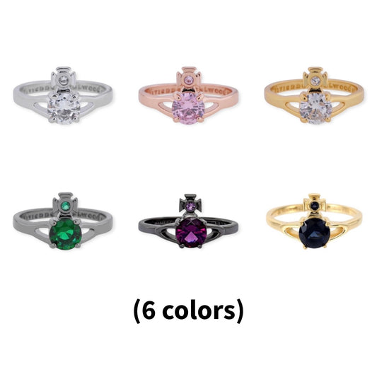 Mini Gem Stud Orb Ring (6 colors)