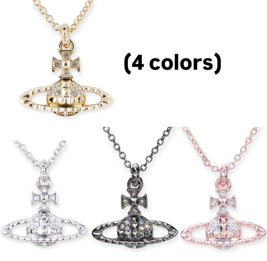 Abstract Shape Multigem 2D Orb Necklace (4 colors)