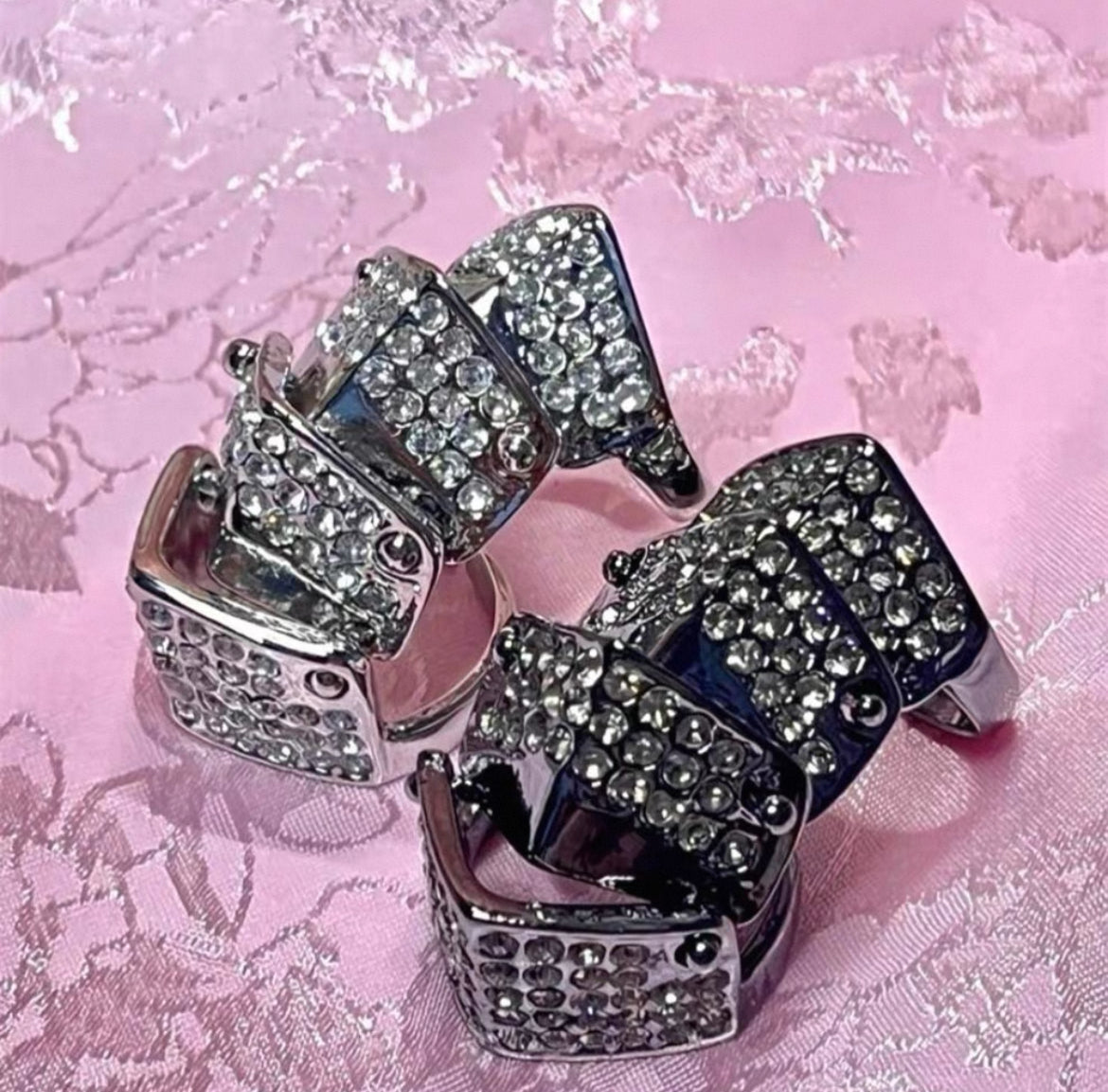 Gem Studded Diamond Encrusted Armour Armor Ring (2 colors)