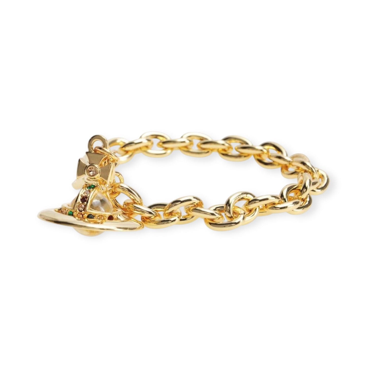 6MM Petite Hanging Orb Saturn Pendant Bracelet (7 Colors)