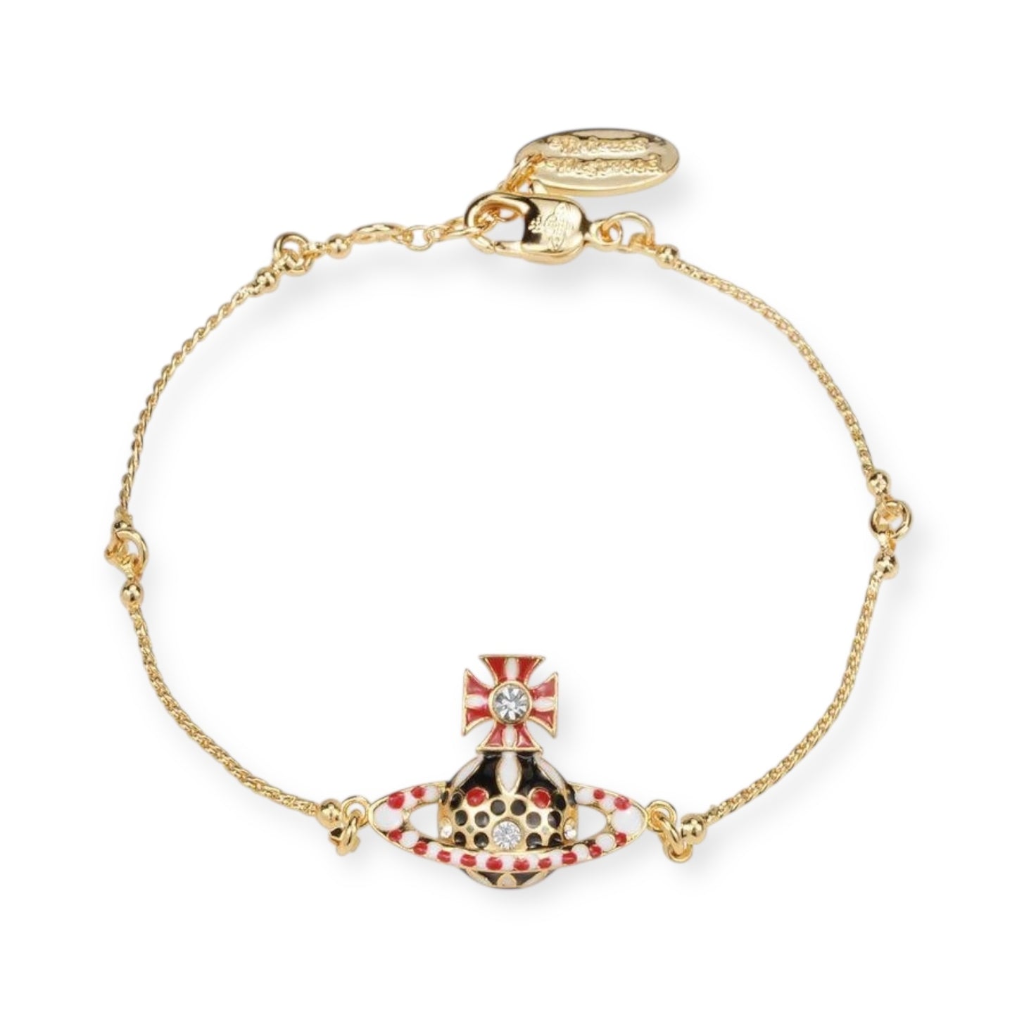 Multicolor Circus Polka Dot Design Orb Pendant Bracelet (4 Colors)