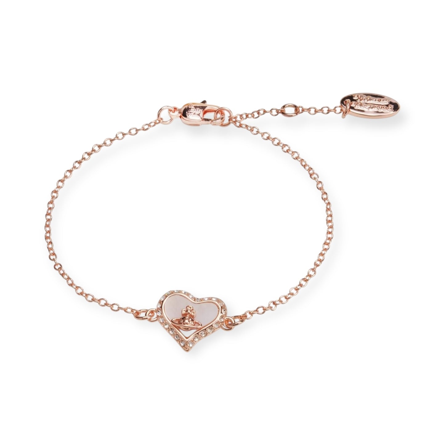 Heart Shaped Shape Plate Design Colorful Pendant Gem Studded Bracelet (4 Colors)