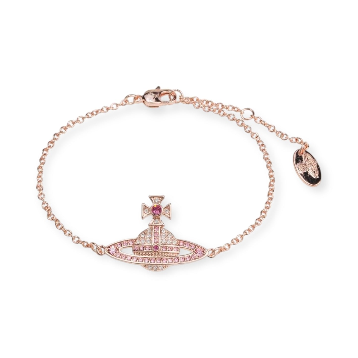 Gem Studded 2D Orb Pendant Bracelet (5 Colors)