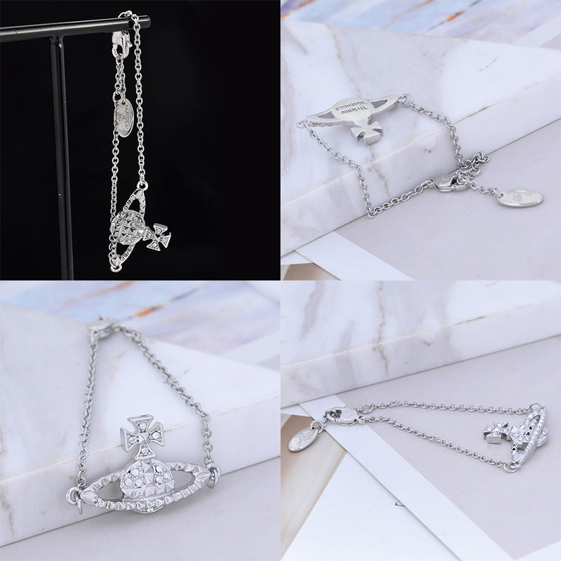 Abstract Shape Multigem 3D Orb Pendant Bracelet (5 Colors)