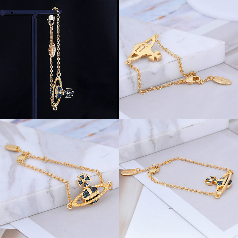 Abstract Shape Multigem 3D Orb Pendant Bracelet (5 Colors)