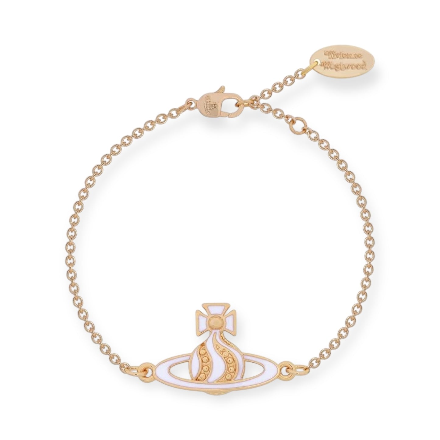 Gem Studded Swivel Pattern Orb Pendant Bracelet (6 Colors)