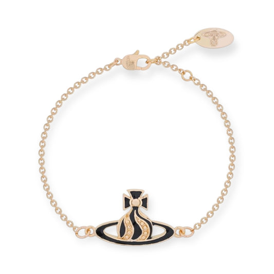 Gem Studded Swivel Pattern Orb Pendant Bracelet (6 Colors)