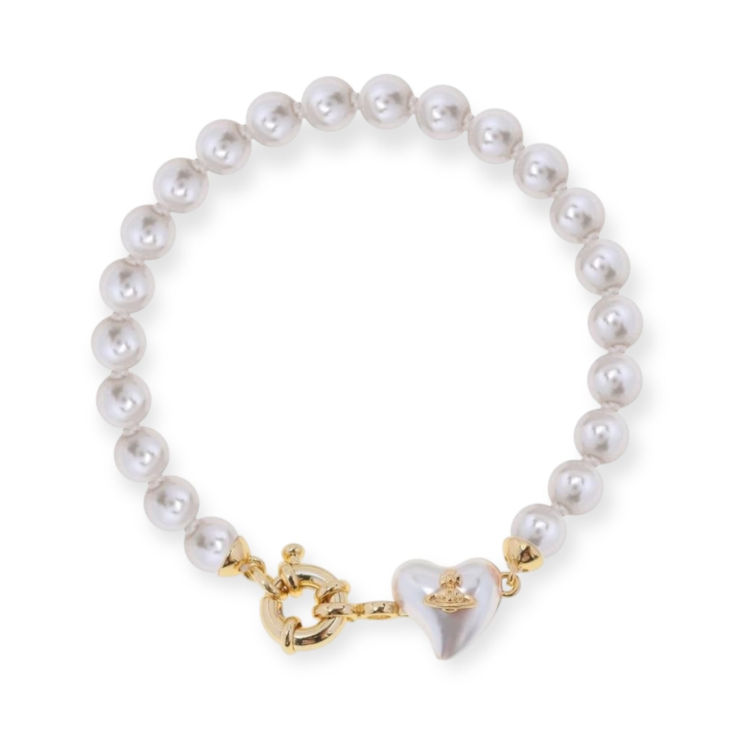 Pearl Heart Design Pendant Gold & Silver Bracelet (2 Colors)