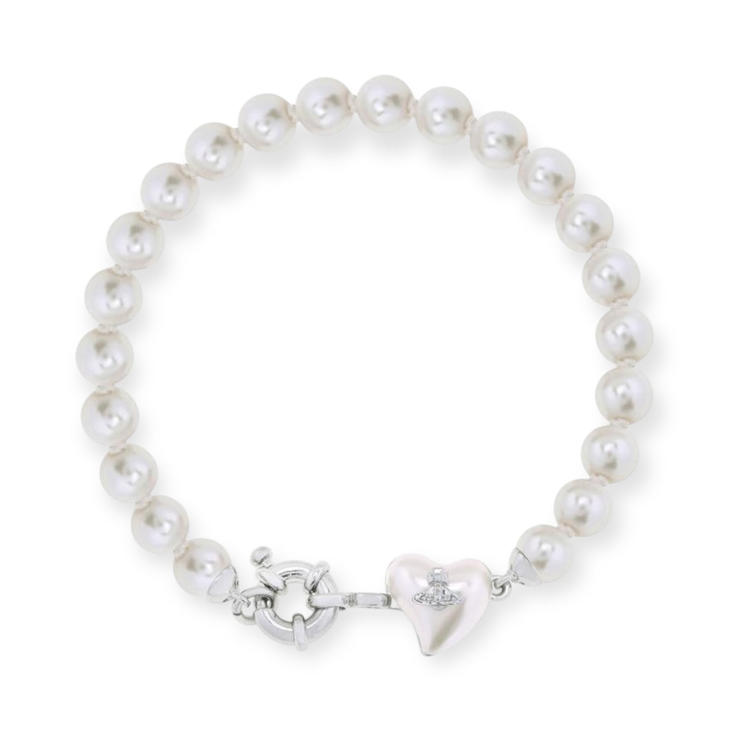 Pearl Heart Design Pendant Gold & Silver Bracelet (2 Colors)