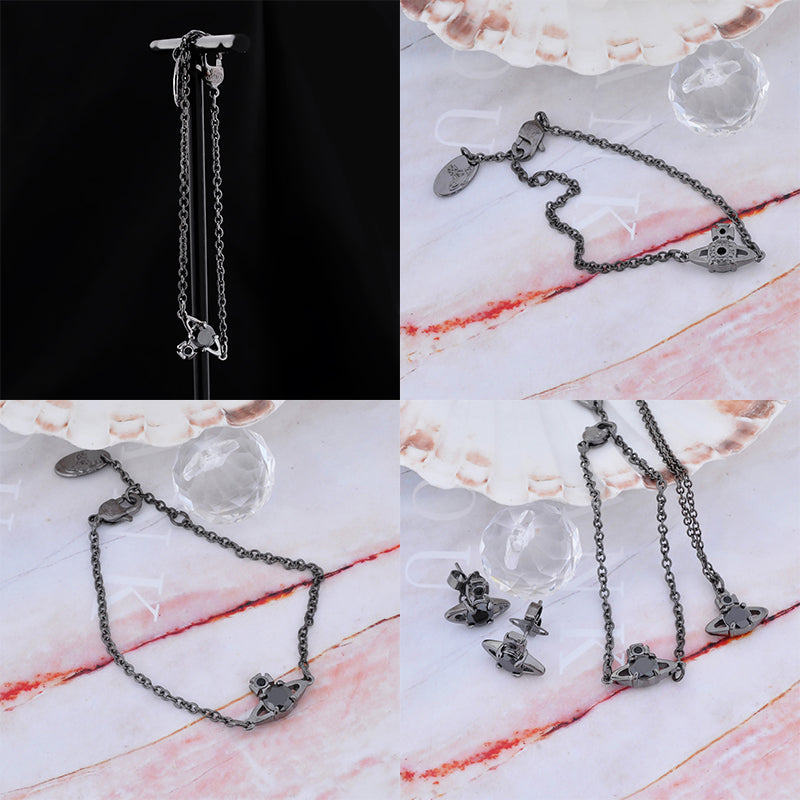 Mini Gem Stud Orb Pendant Bracelet (5 Colors)