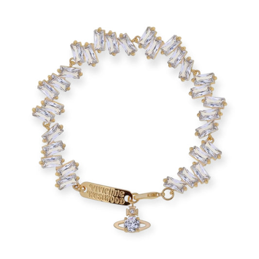 Crystal Shards Hanging Orb Pendant Gold & Silver Bracelet (2 Colors)