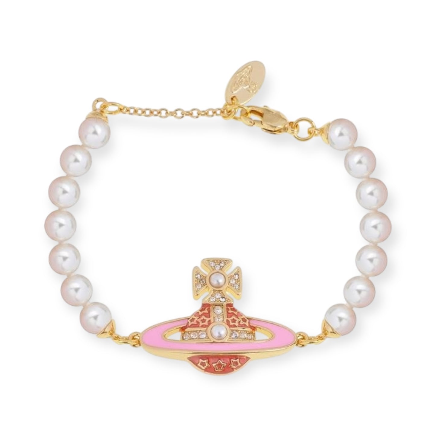 Multi Star Orb Pendant Beaded Pearl Bracelet (2 Colors)