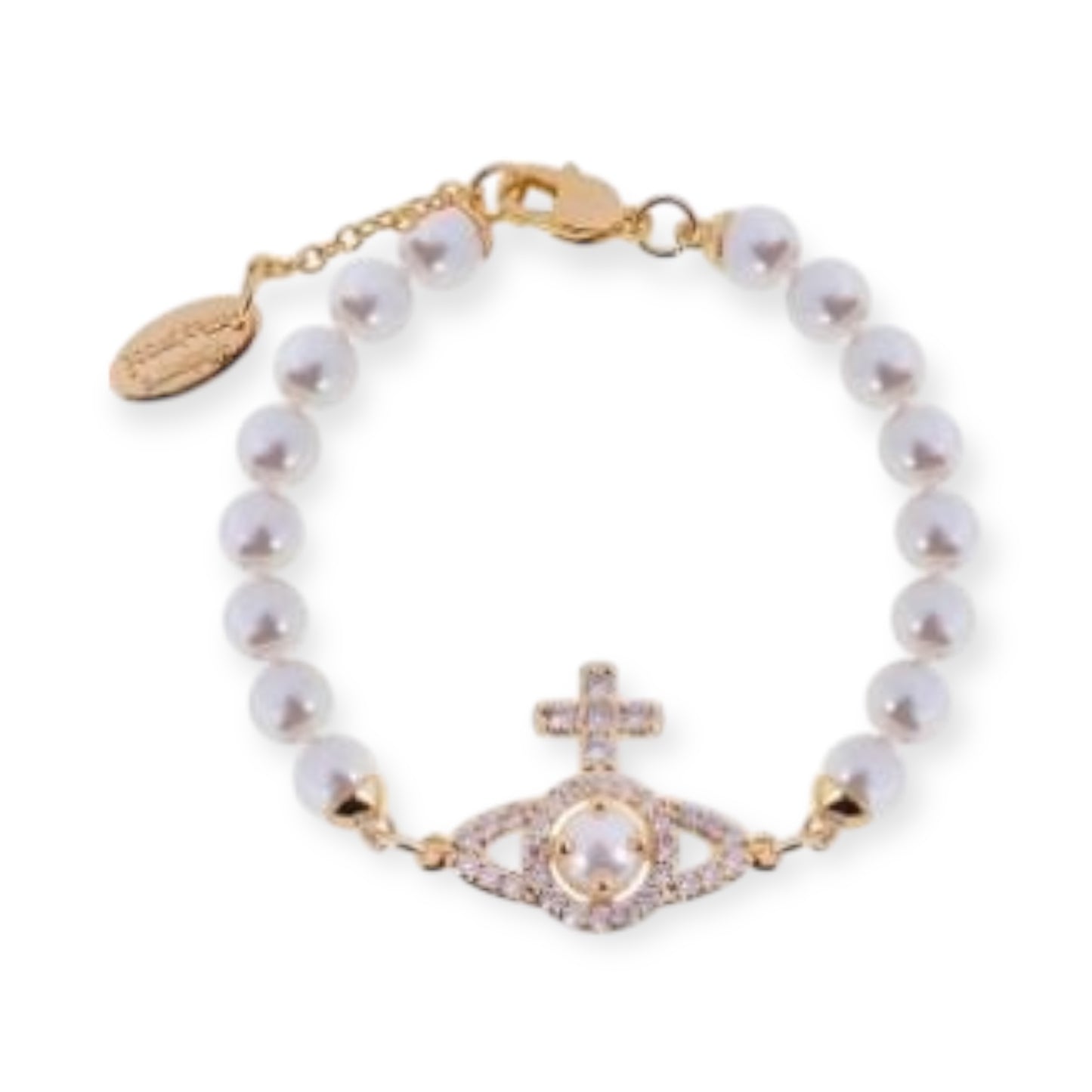 Beaded Pearl Gem Studded Pendant Orb Bracelet (3 Colors)