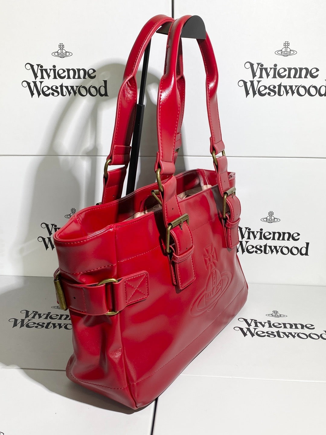 Red Orb Design Messenger Tote Hand Bag