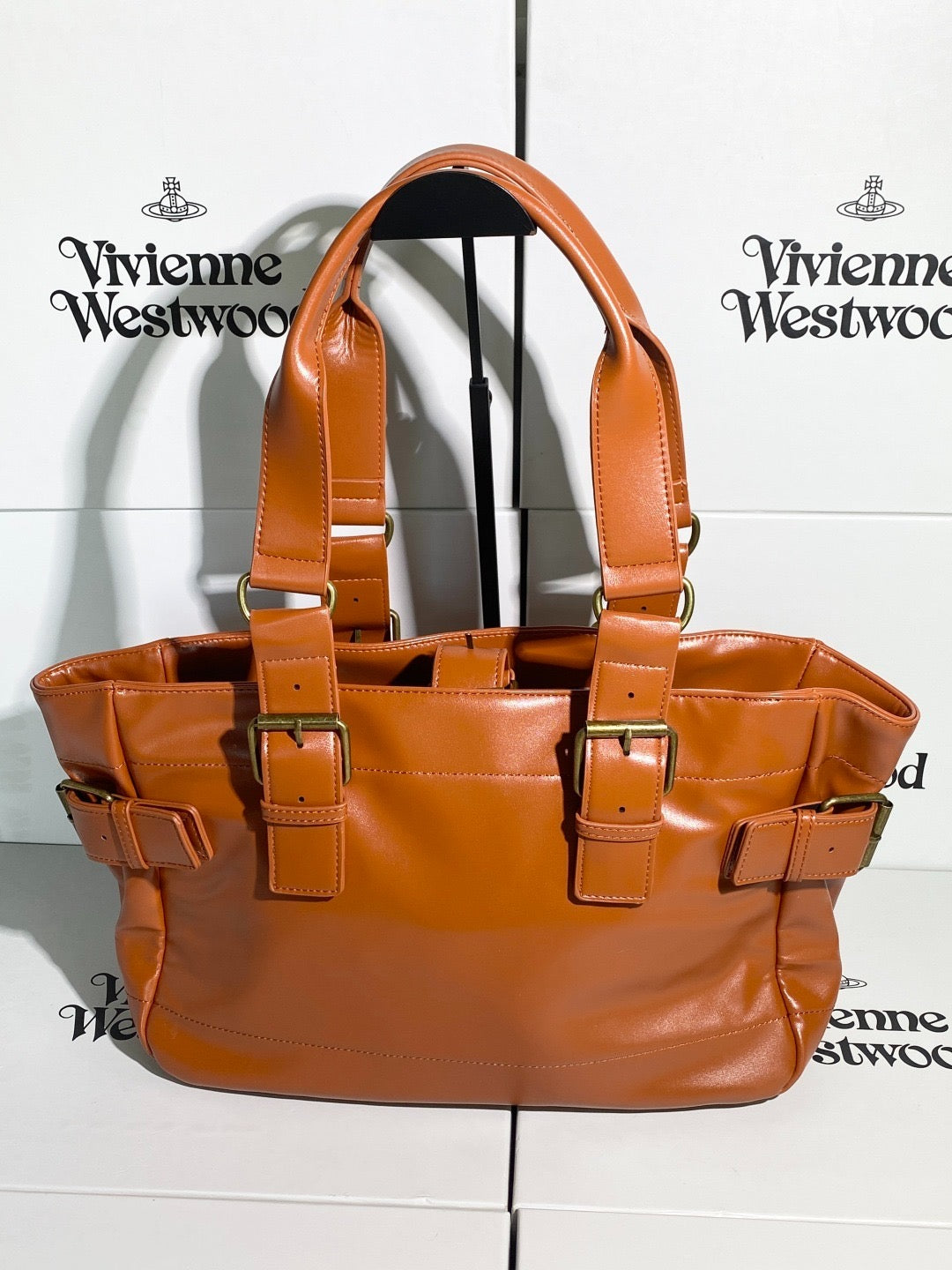 Brown Orb Design Messenger Tote Hand Bag