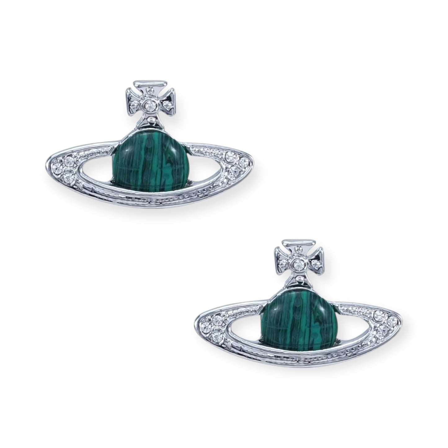 Mini Green Pearl Orb Pendant Earrings (2 Colors)