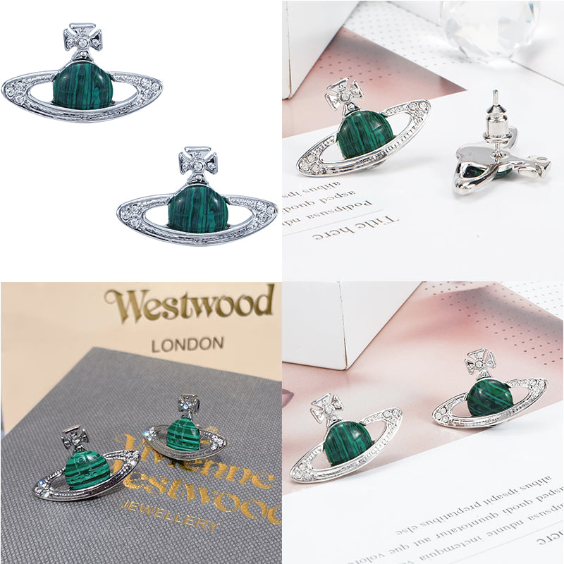 Mini Green Pearl Orb Pendant Earrings (2 Colors)