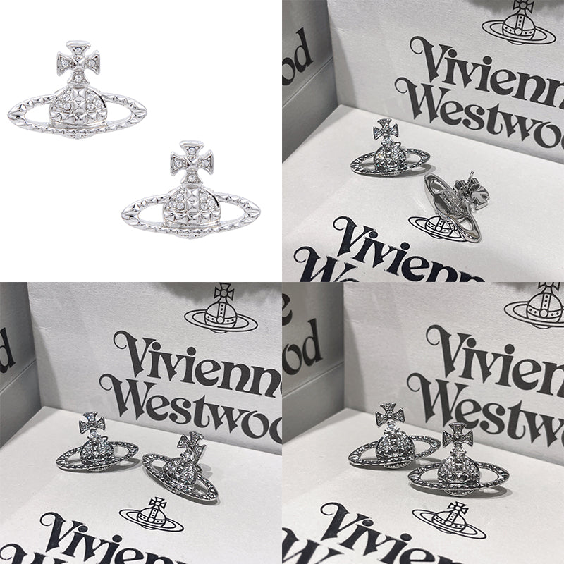 Abstract Shape Multigem 2D Orb Earrings (4 Colors)