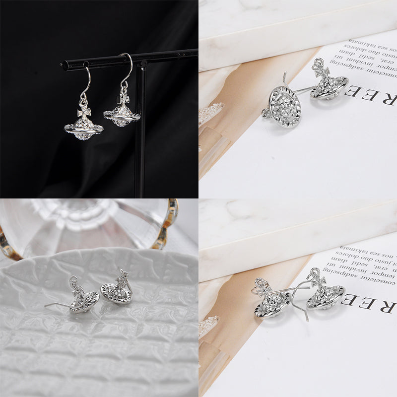 Abstract Shape Multigem 3D Orb Earrings (5 Colors)