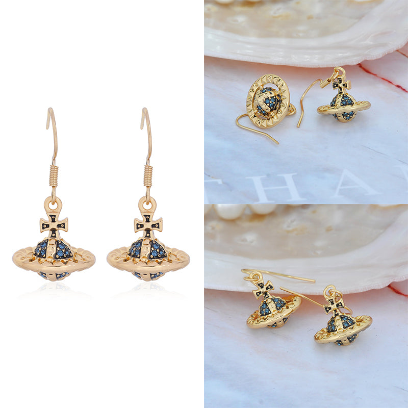 Abstract Shape Multigem 3D Orb Earrings (5 Colors)