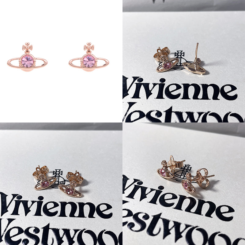 Mini Gem Stud Orb Pendant Earrings (6 Colors)