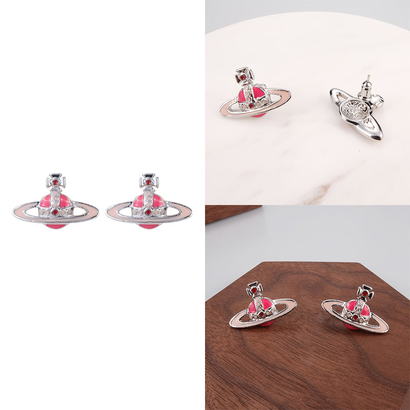 Mini Colorful Abstract Orb Pendant Earrings (8 Colors)