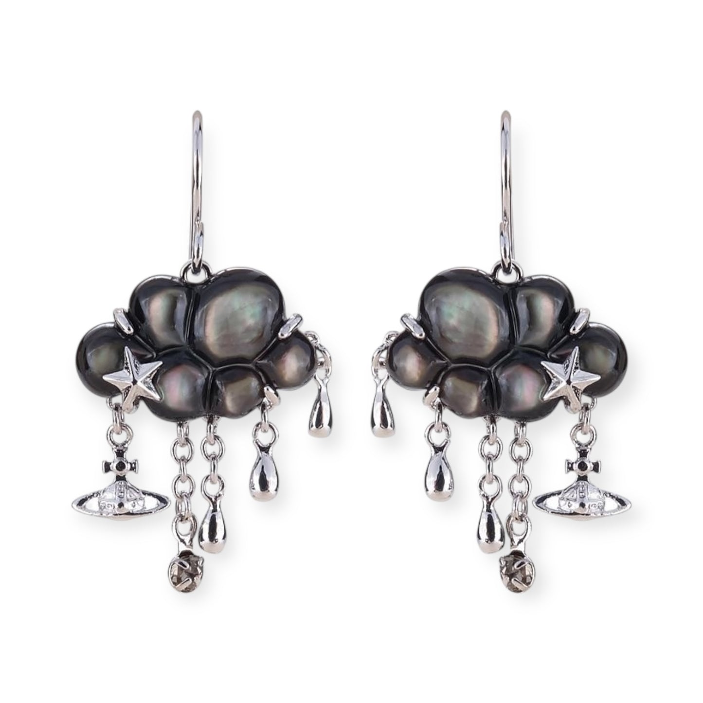 Rain Cloud Charm Pendant Earrings (3 Colors)