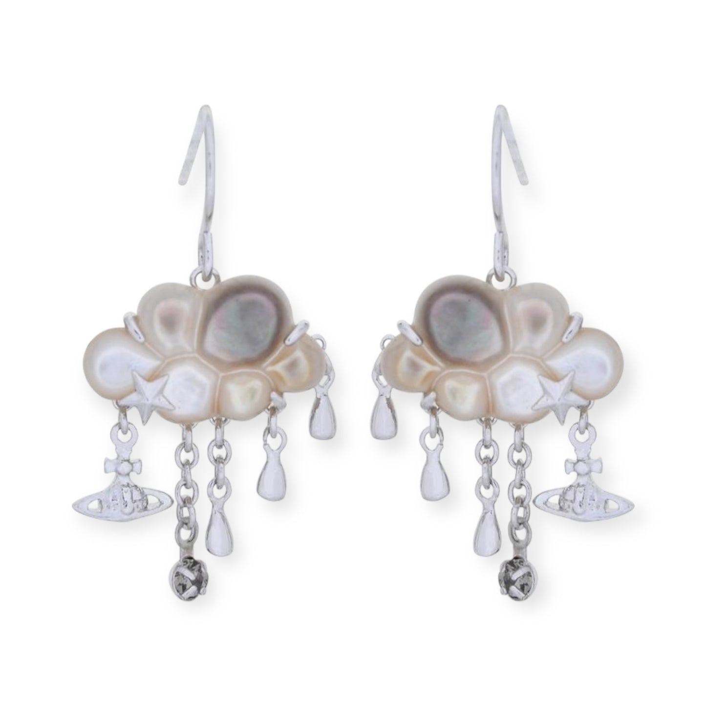 Rain Cloud Charm Pendant Earrings (3 Colors)