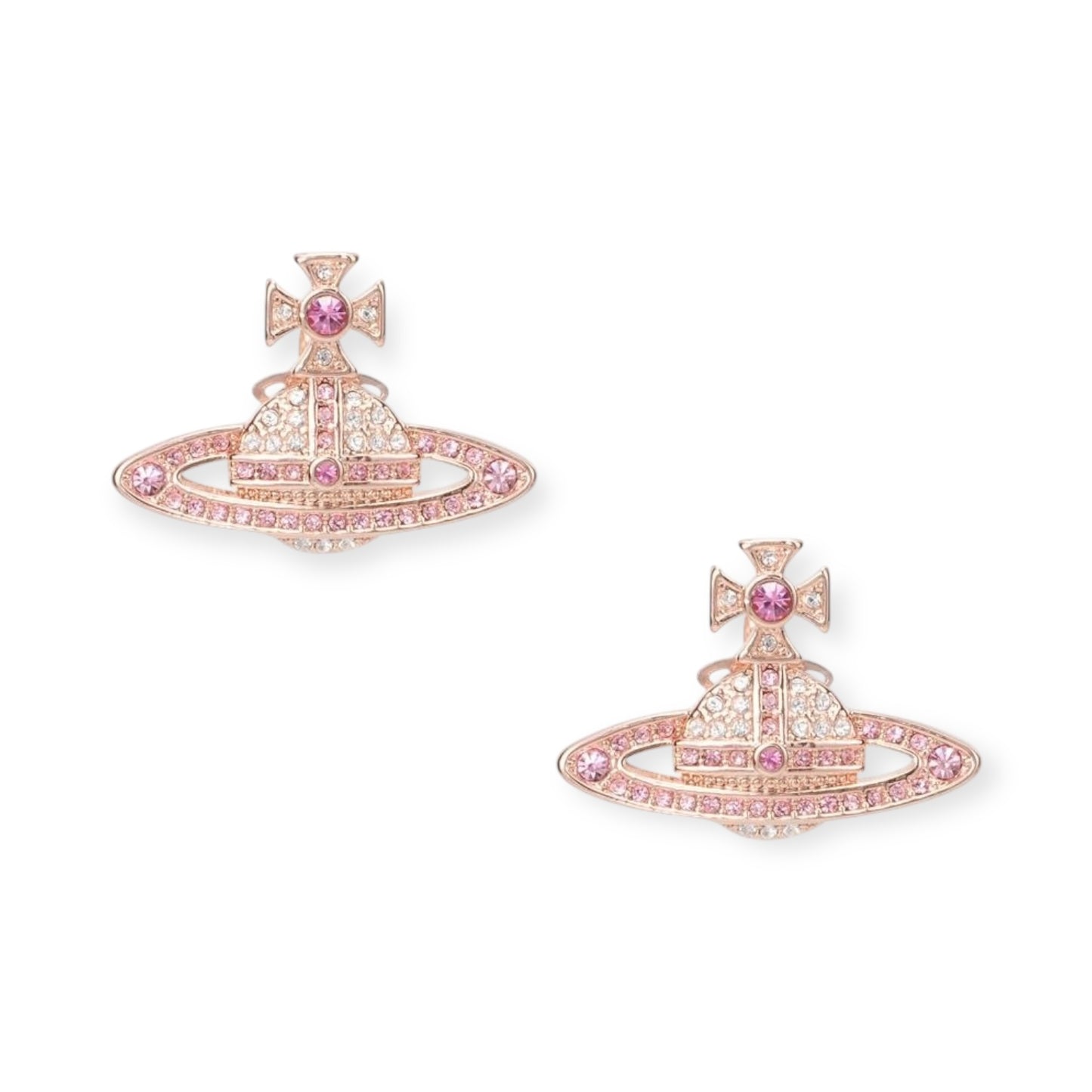 Gem Studded 2D Orb Pendant Earrings (5 Colors)