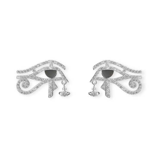 Eye of Horus Design Mini Orb Earrings Gold & Silver (2 Colors)