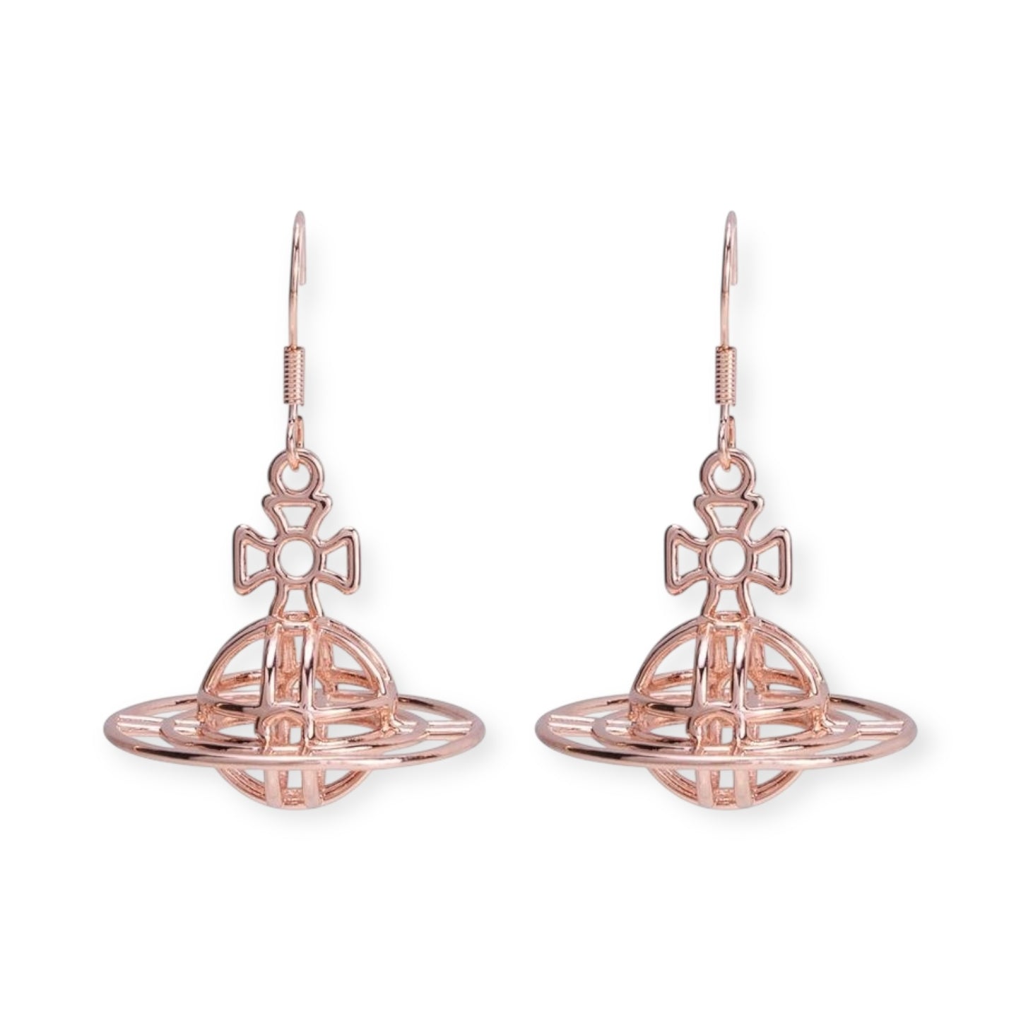 Wired Outline Orb Pendant Earrings (4 Colors)