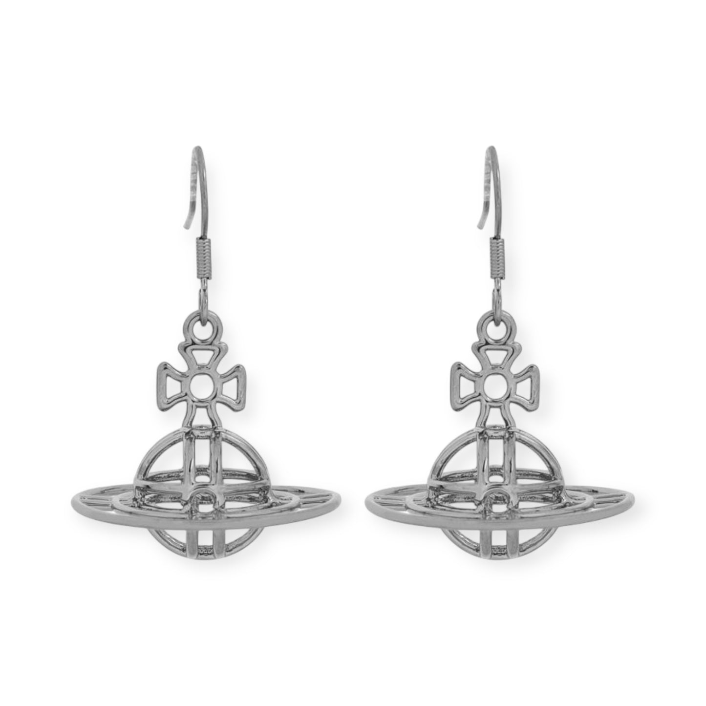 Wired Outline Orb Pendant Earrings (4 Colors)