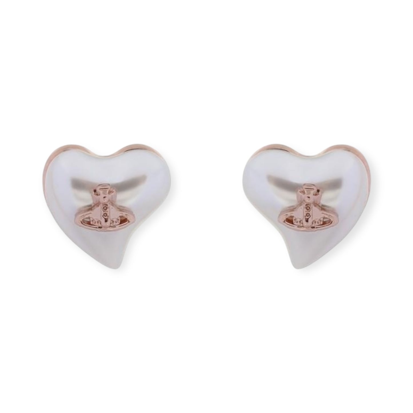 Pearl Heart Shape Shaped Orb Design Earrings (4 Colors)