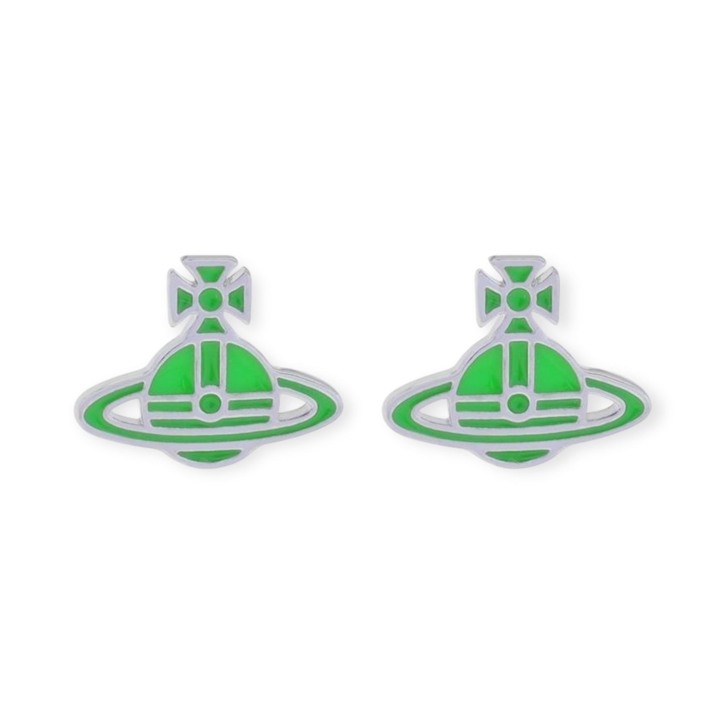 Multicolor Outline Orb Design 2D Earrings (12 Colors)