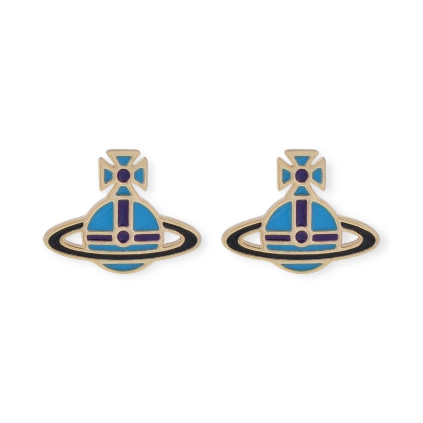 Multicolor Outline Orb Design 2D Earrings (12 Colors)