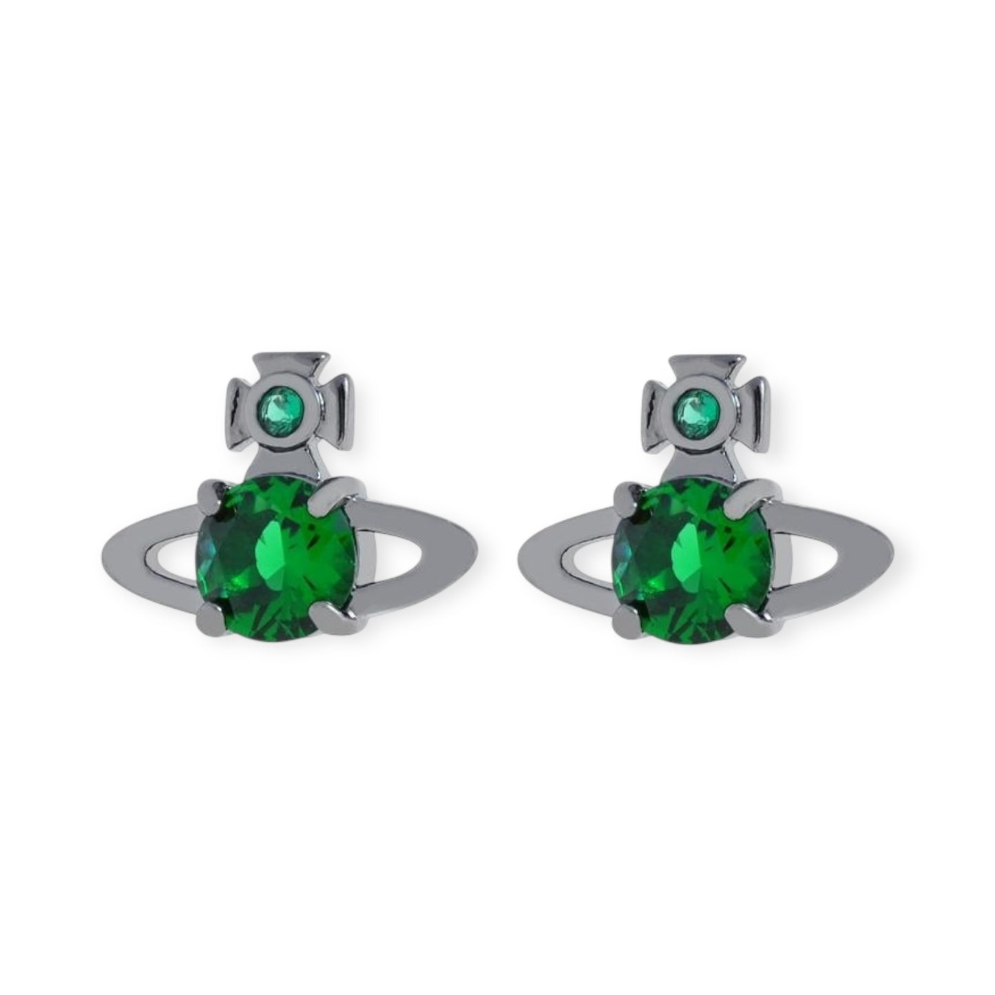 Mini Gem Stud Orb Pendant Earrings (5 Colors)