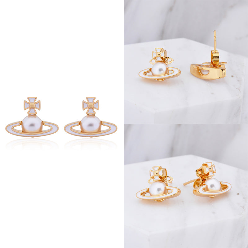 Mini Pearl Orb Pendant Earrings (6 Colors)