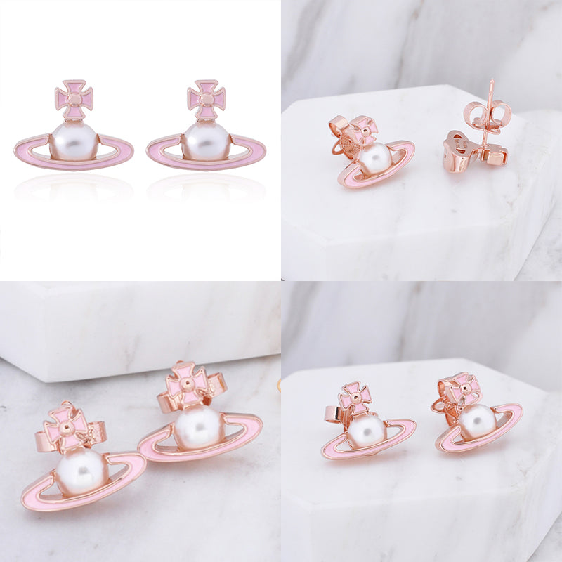 Mini Pearl Orb Pendant Earrings (6 Colors)