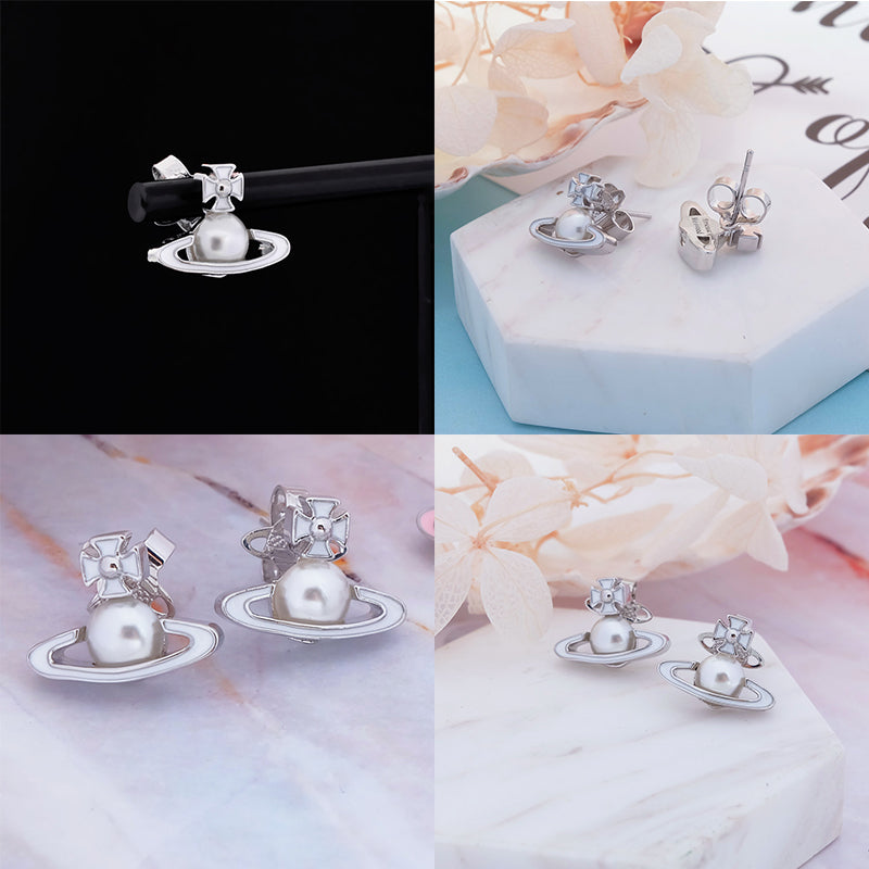 Mini Pearl Orb Pendant Earrings (6 Colors)