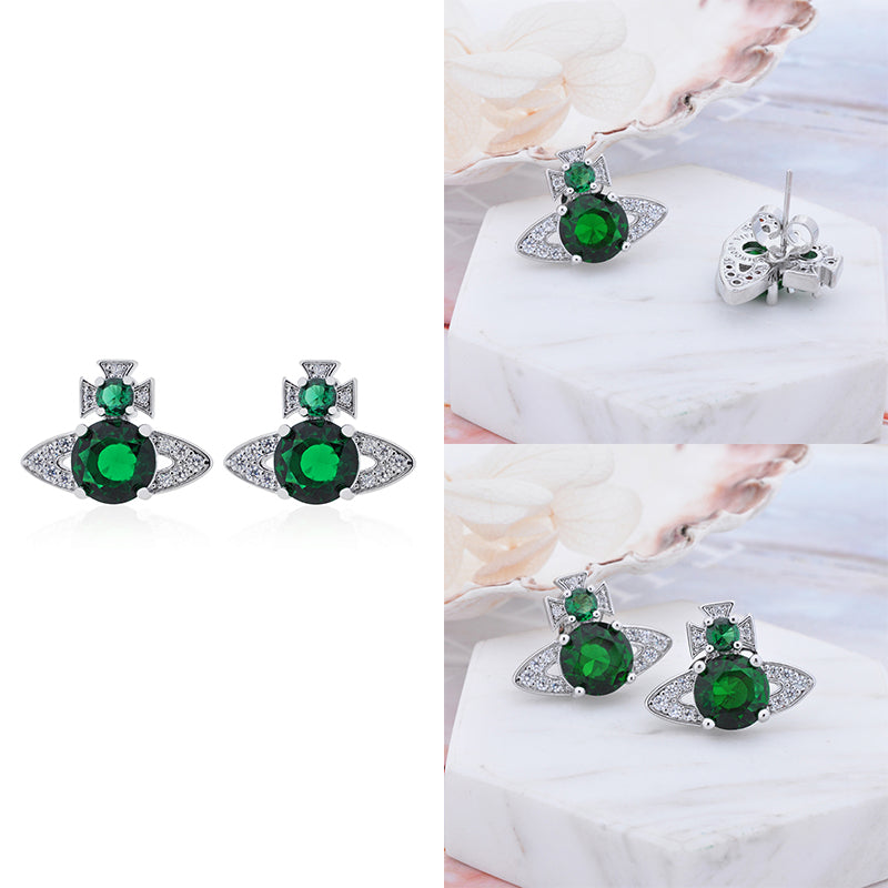 Multicolor Gem Orb Pendant Earrings (4 Colors)